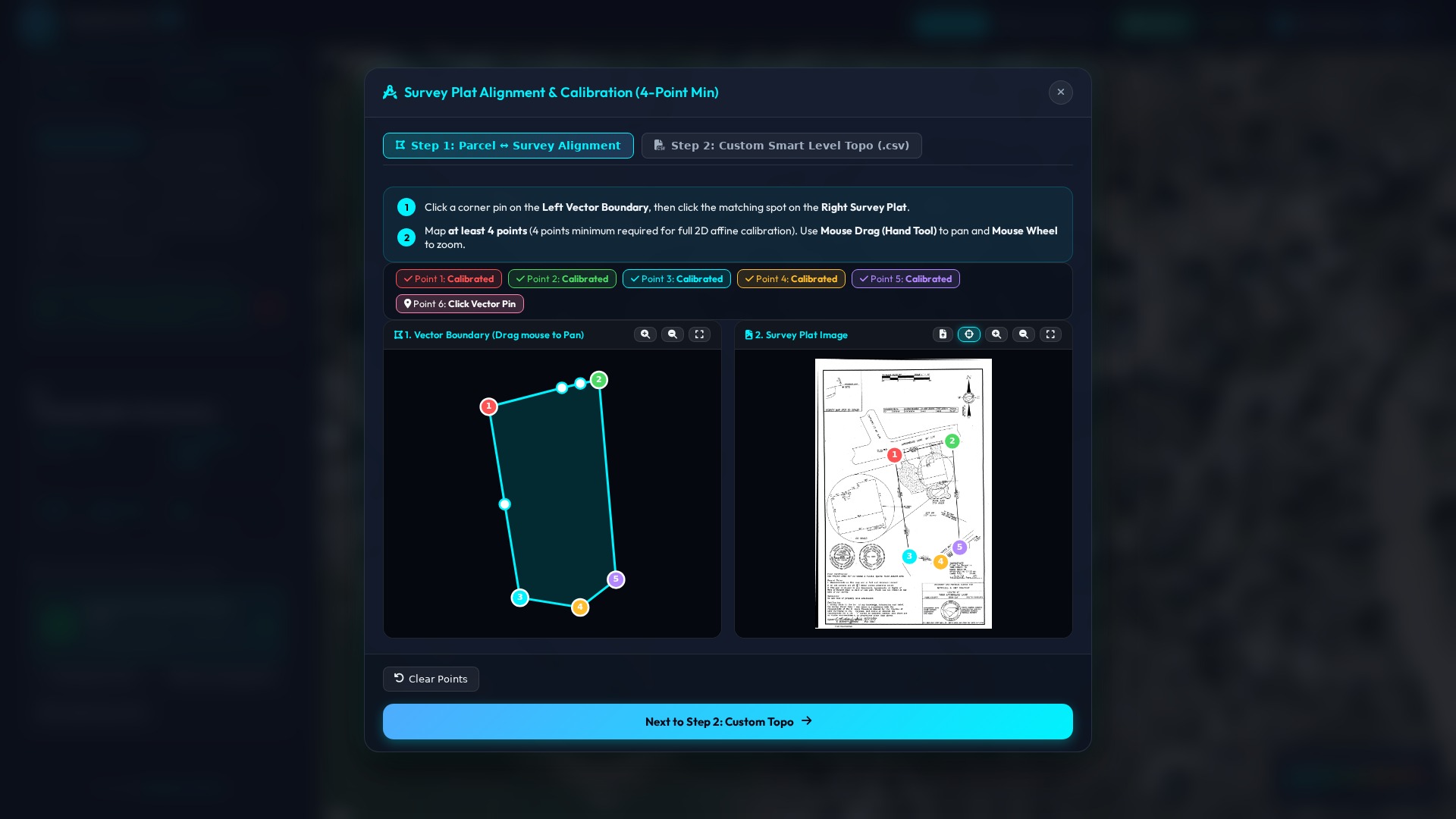 Aligned Property Survey Overlay